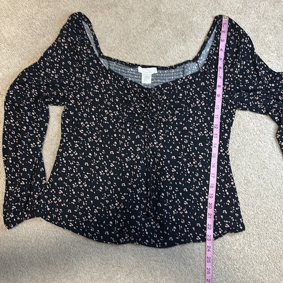 Urban Romantics black cheetah print blouse L - Picture 9 of 9